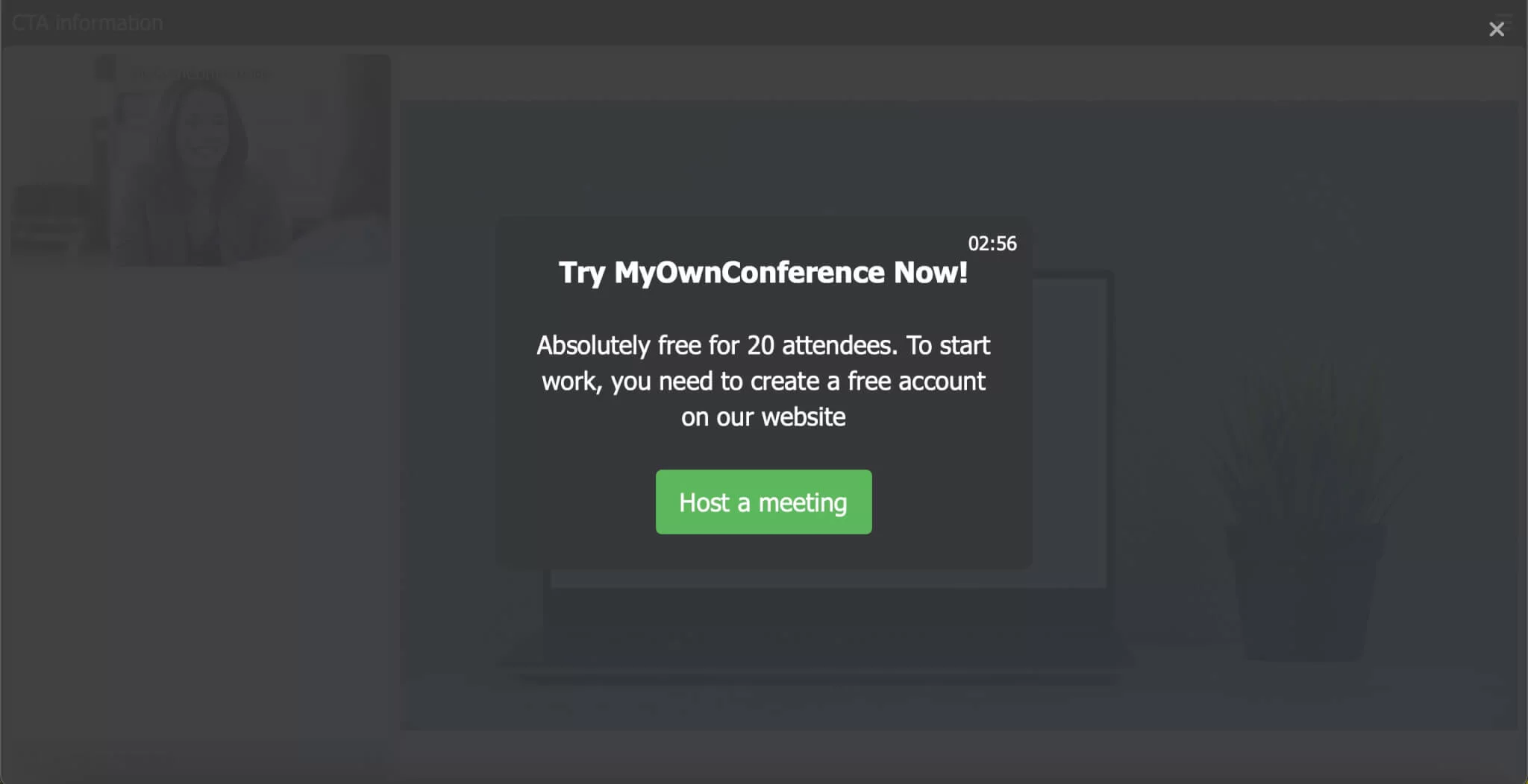 Call to action location.