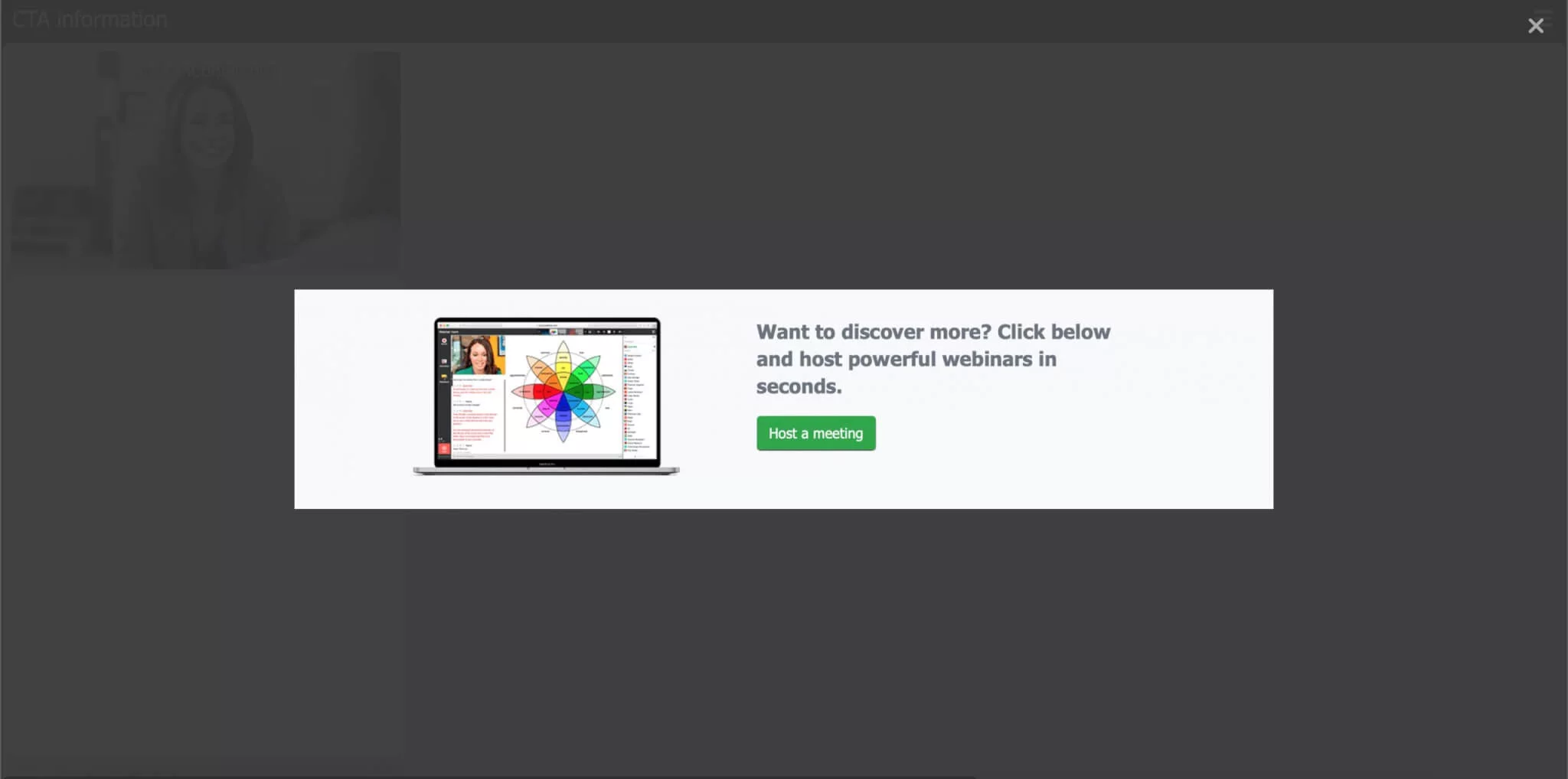 Call to action banner.