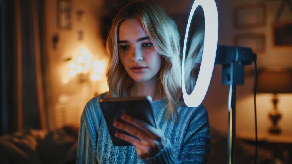 Oświetlenie tła wpływa na nastrój i jakość odbioru webinaru