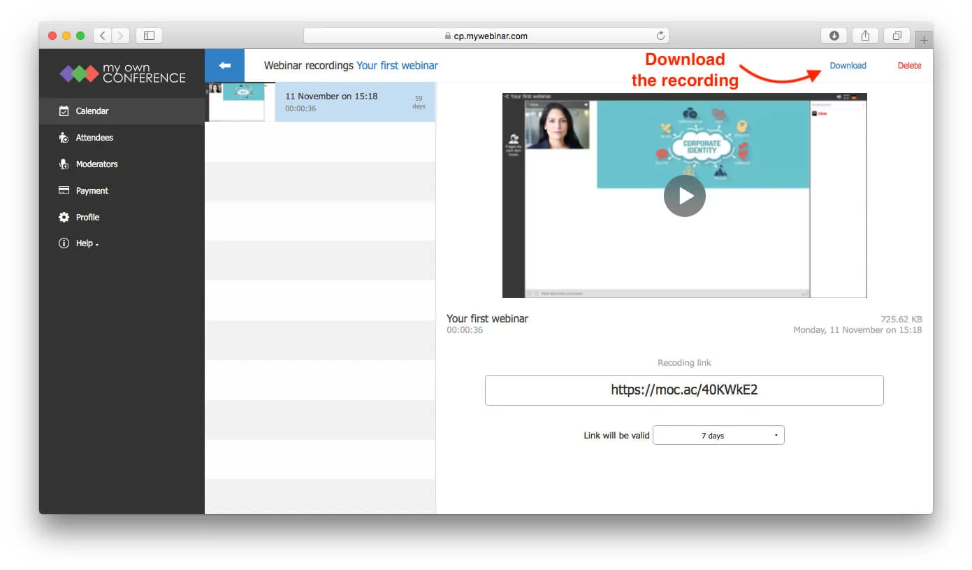 Download the recording