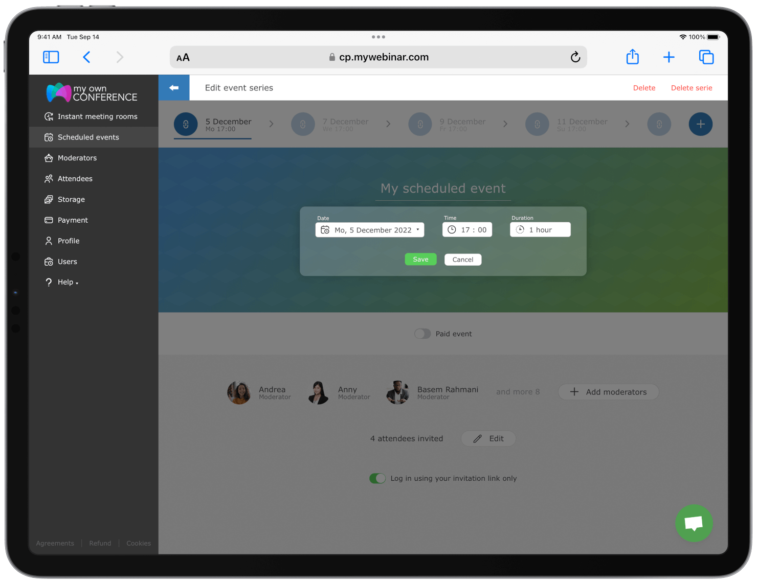 Decide on the best date and time