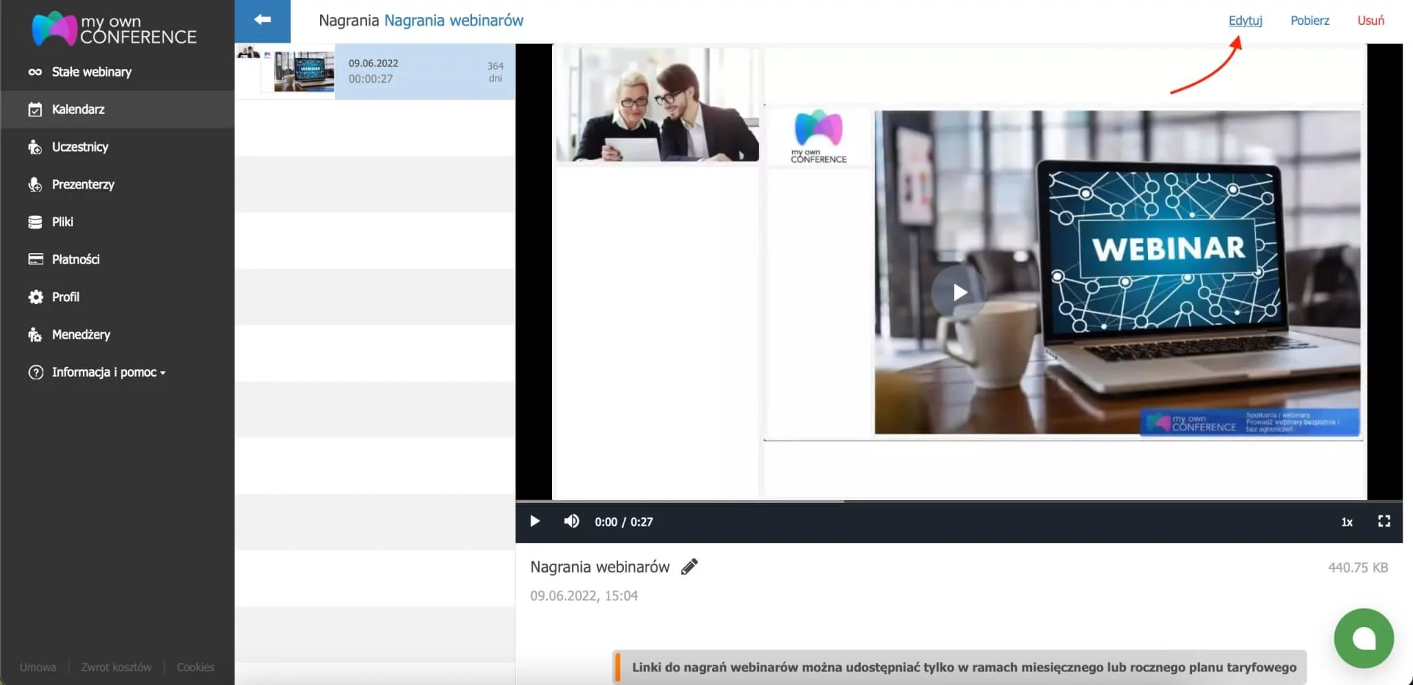 Wideo z webinaru gotowe do udostępnienia bez zbędnych poprawek