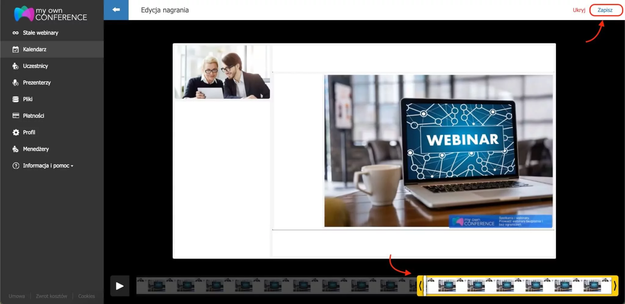 Nagranie webinaru, które buduje zaufanie i wygląda świetnie