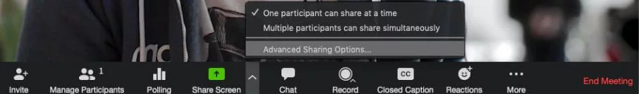 Sharing options