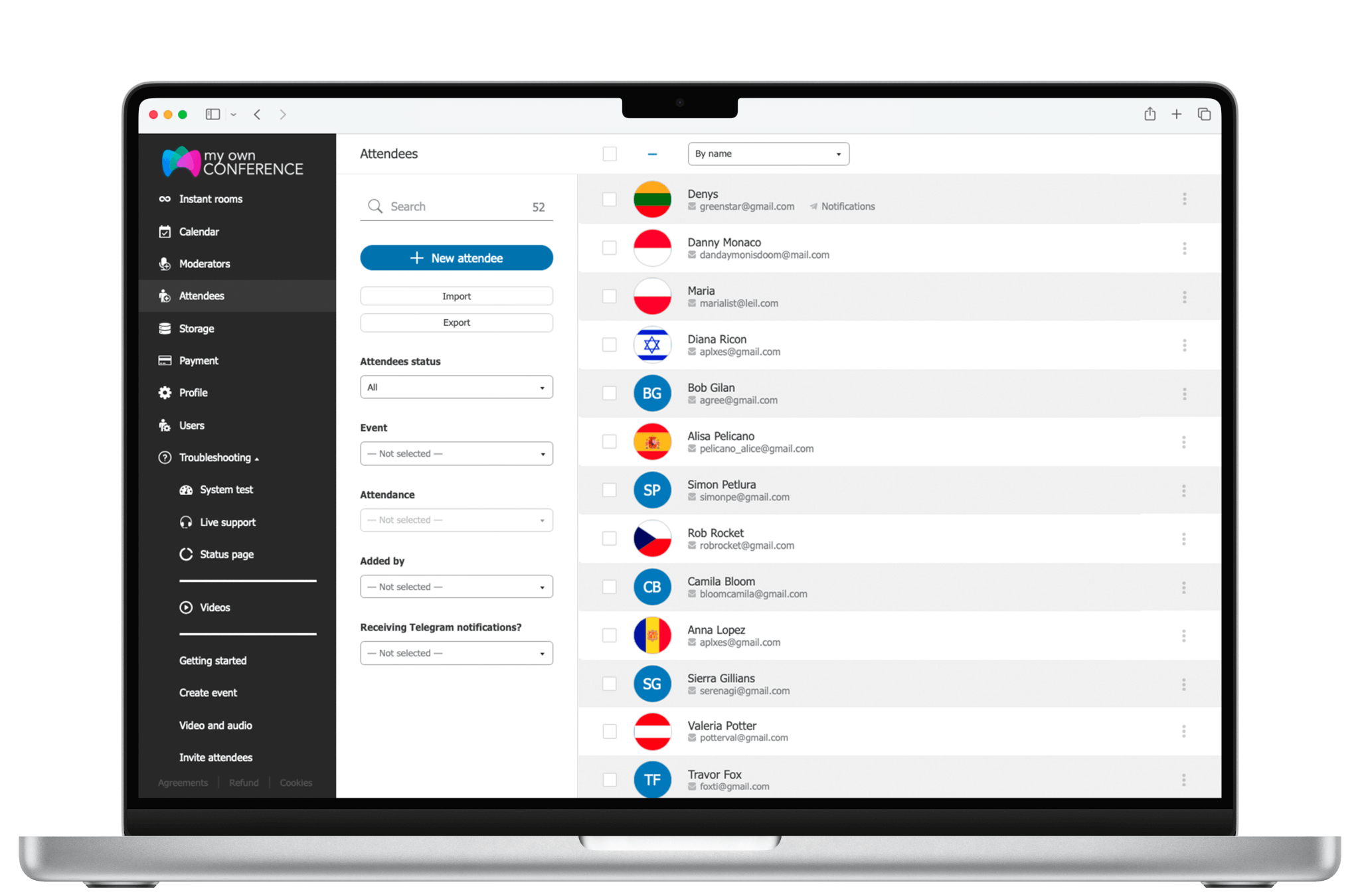 Scheduling event and inviting attendees