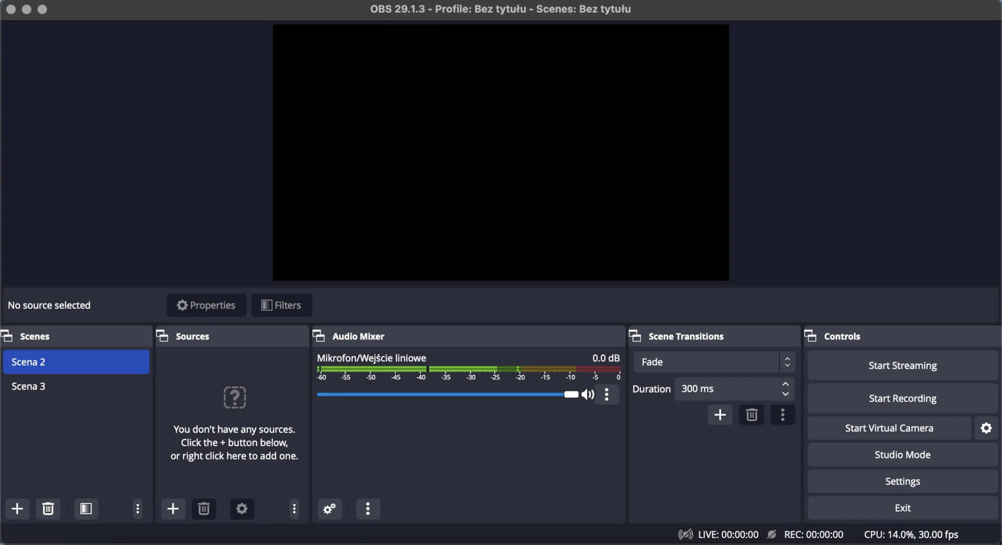 Streaming interface setup with OBS