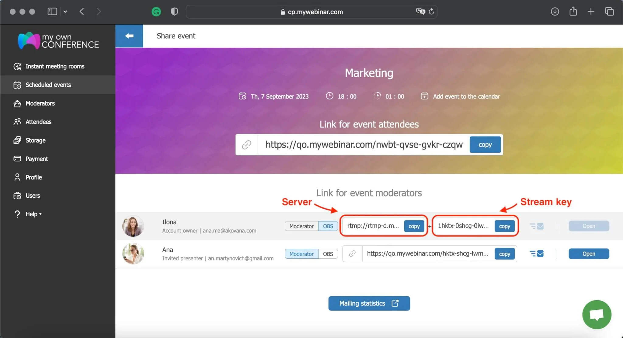 Live streaming in progress via OBS Studio