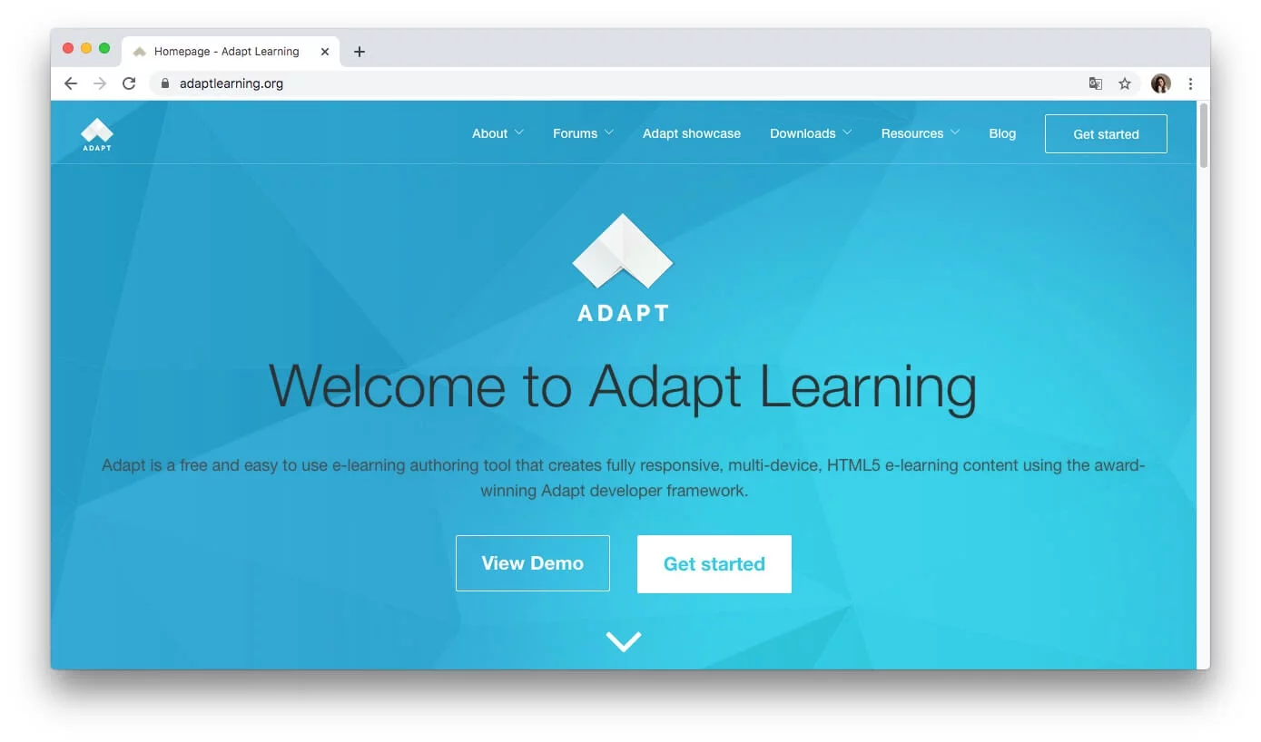 Adapt is free and easy to use e-learning authoring tool