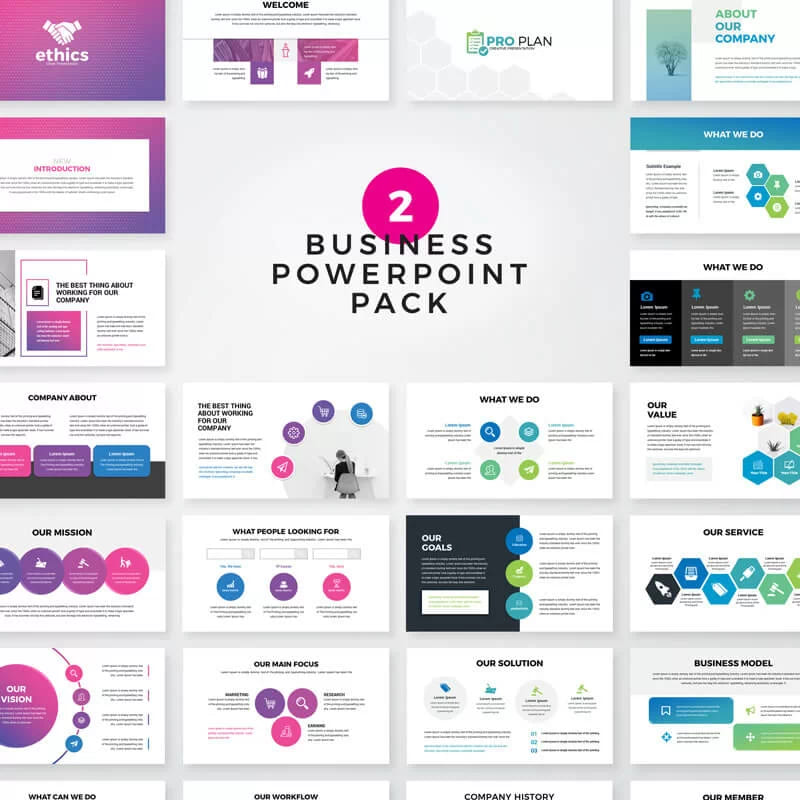 Шаблон Business PowerPoint Pack для корпоративных презентаций