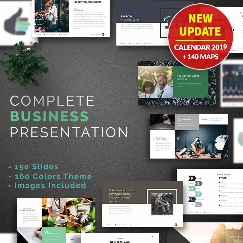 шаблон Complete business presentation