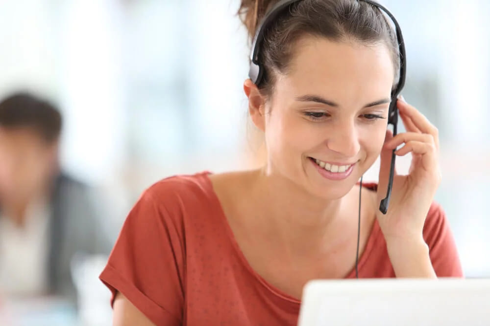 Manager conducting a virtual team briefing