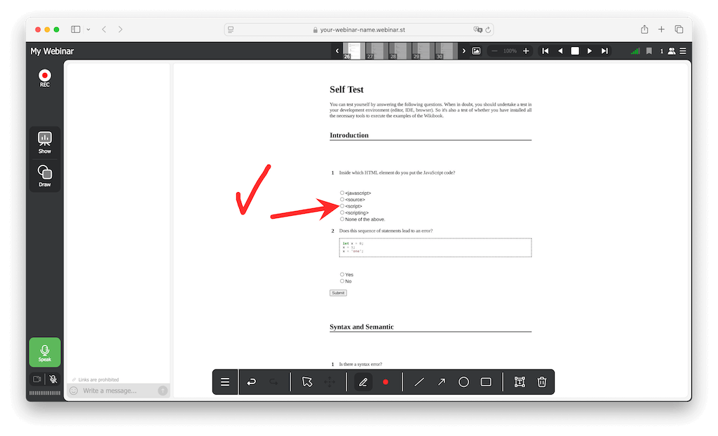 Інструменти для малювання на екрані під час роботи