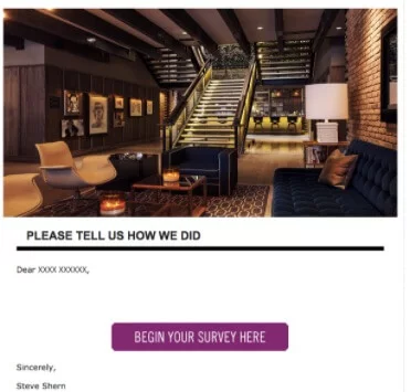 Person analyzing email follow-up messages on a digital screen after an online event