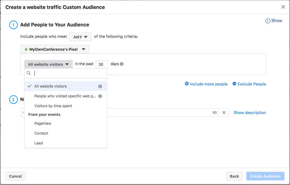 Facebook pixel for analytics