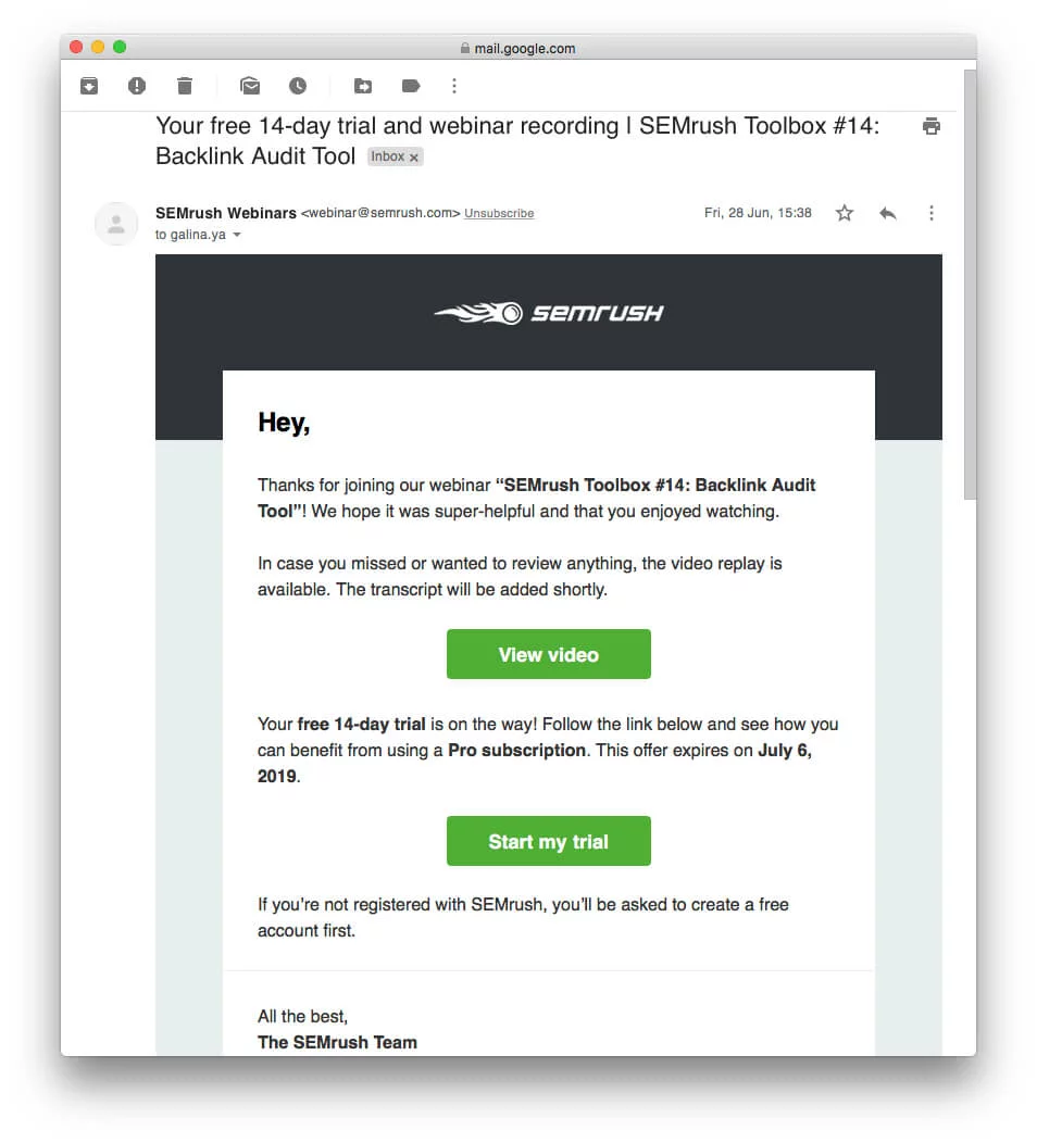 Follow-up email content example