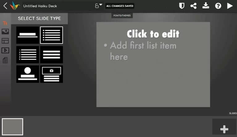 презентации в haiku deck
