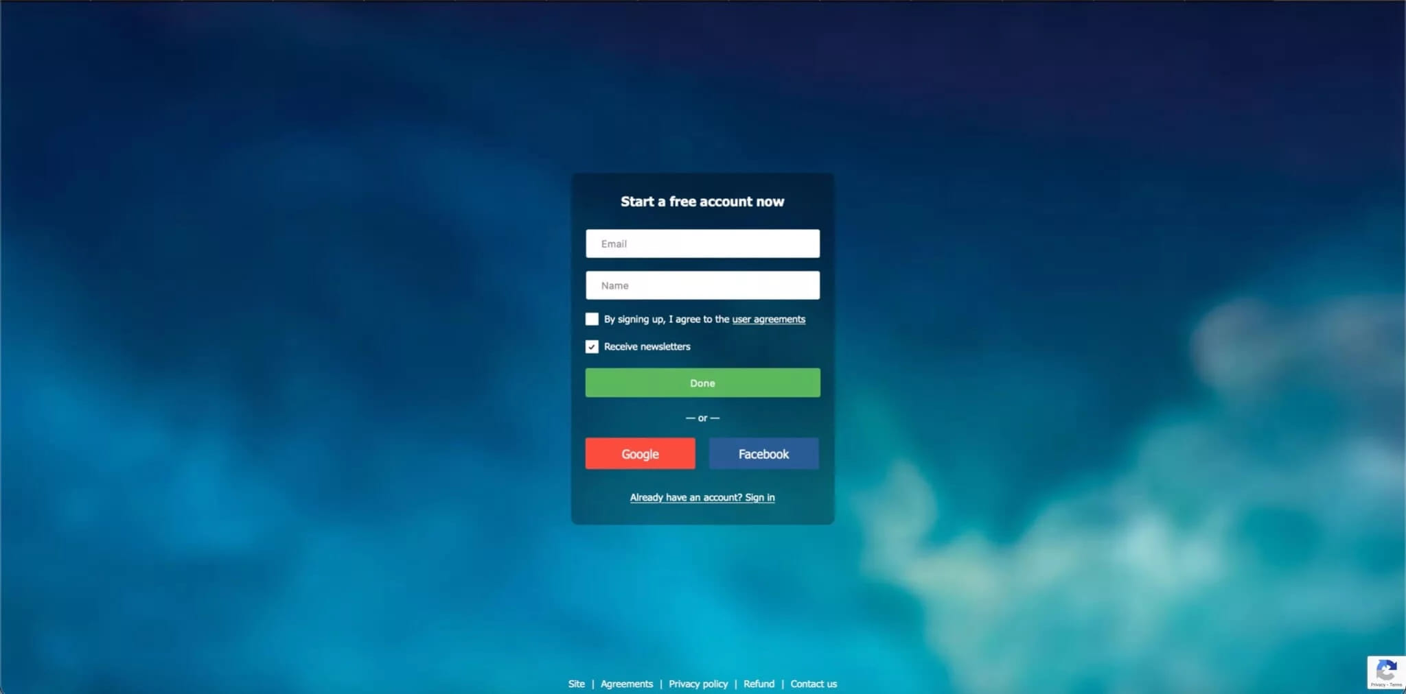 Get started with a free account