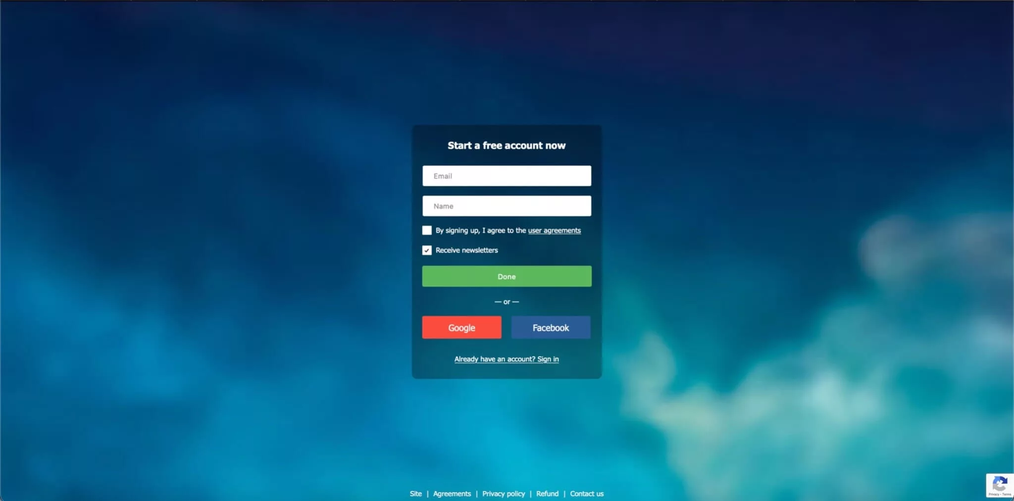 Get started with a free account