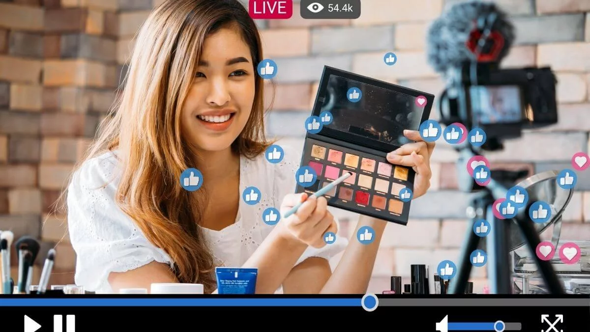 A presenter hosting a live interactive webinar using MyOwnConference platform