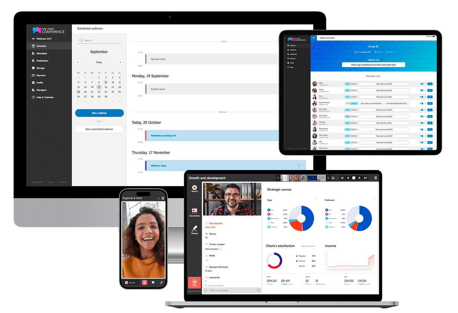 Комната для вебинаров от MyOwnConference