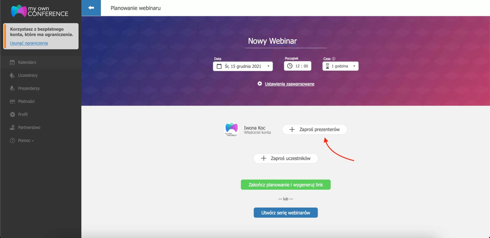 Zarządzanie uprawnieniami w wydarzeniach online i planowanie pracy zespołu