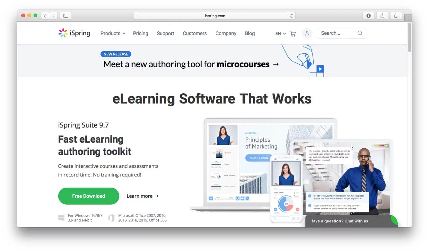 Fast eLearning software that works