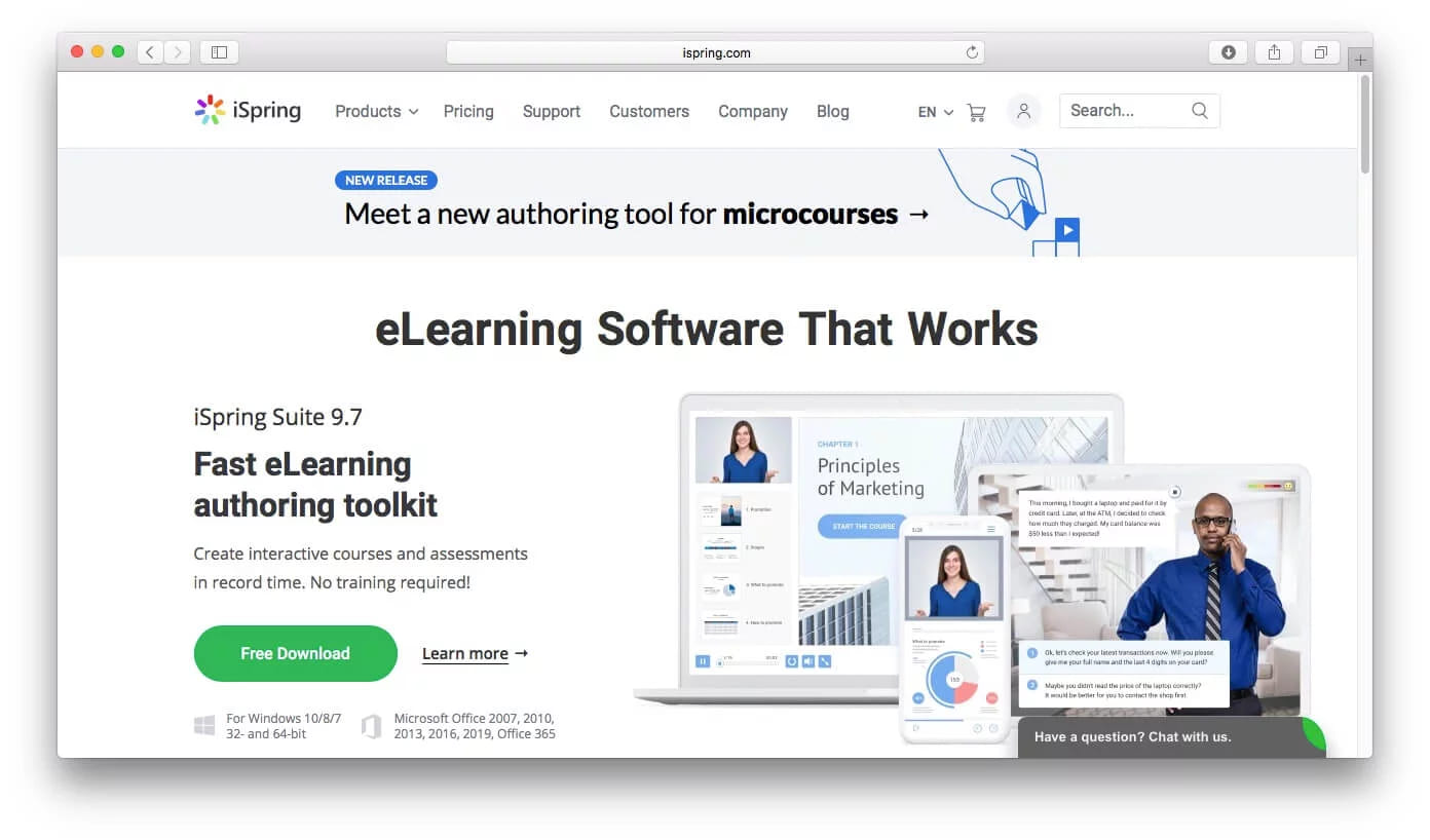 Fast eLearning software that works