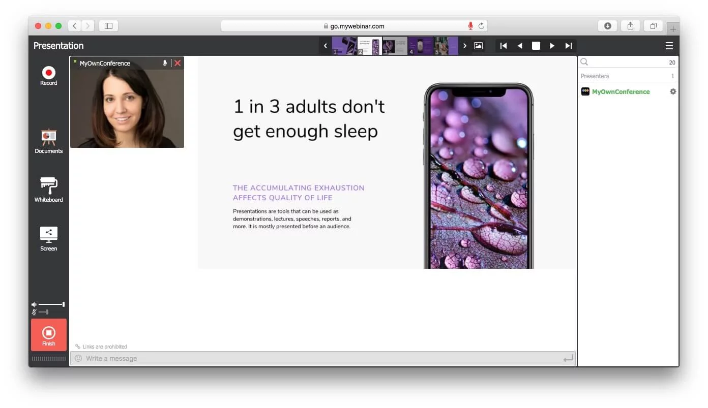 Empowered professionals preparing a virtual event