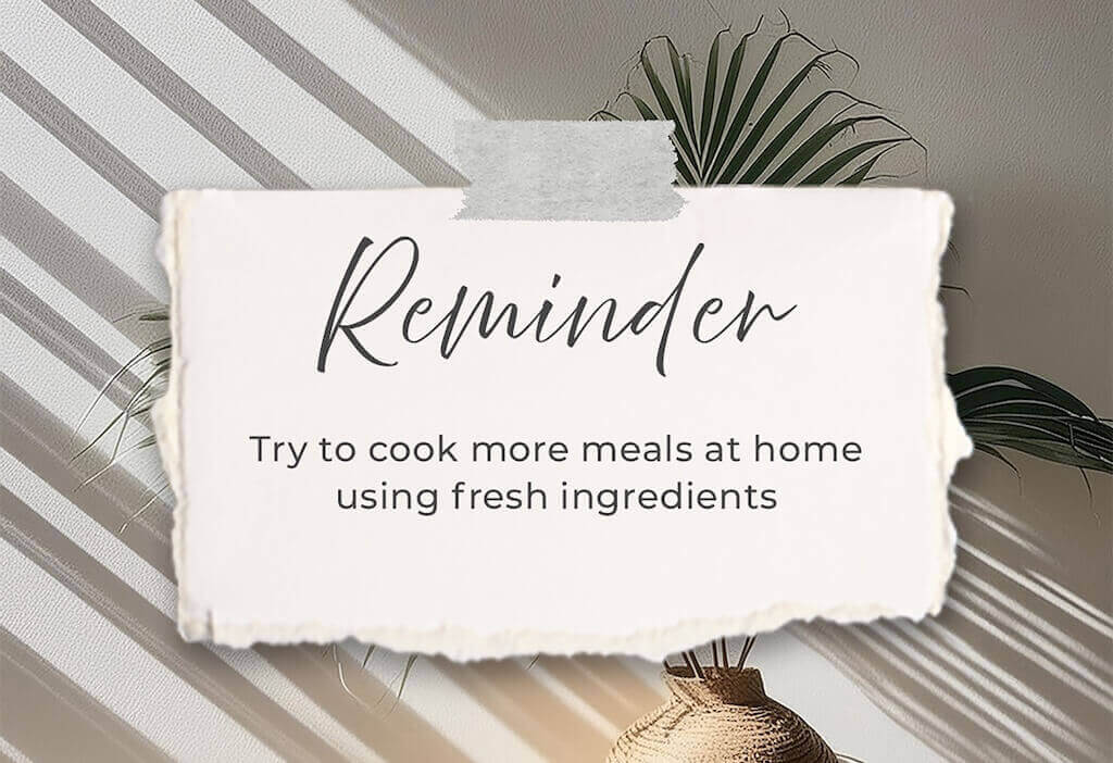 Inspirational quote card styled with soft lighting and natural decor