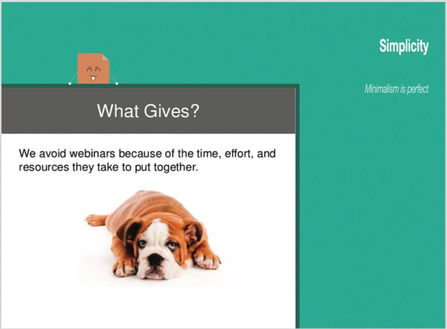 Speaker presenting slides to an engaged virtual audience