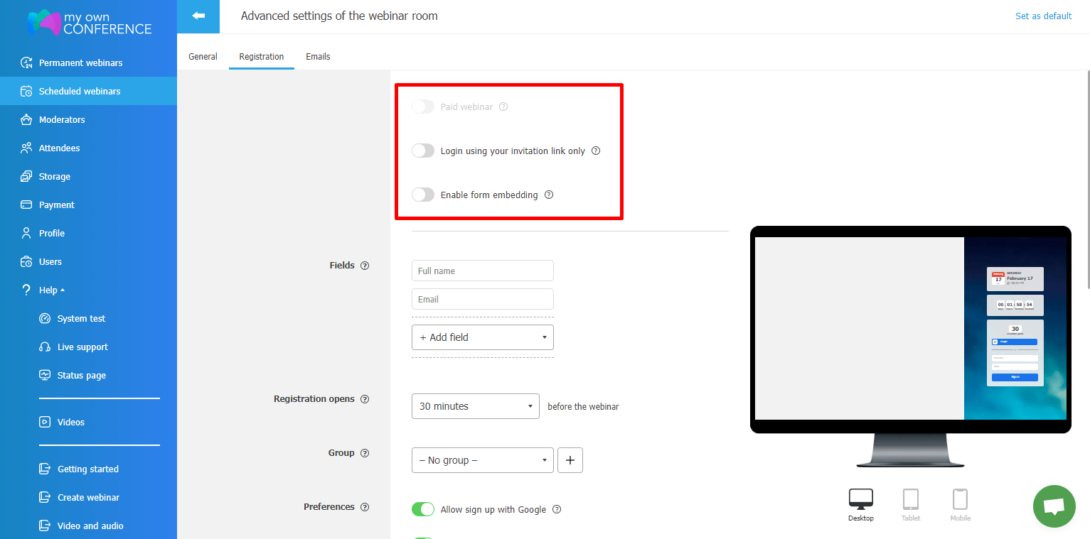 Сторінка входу