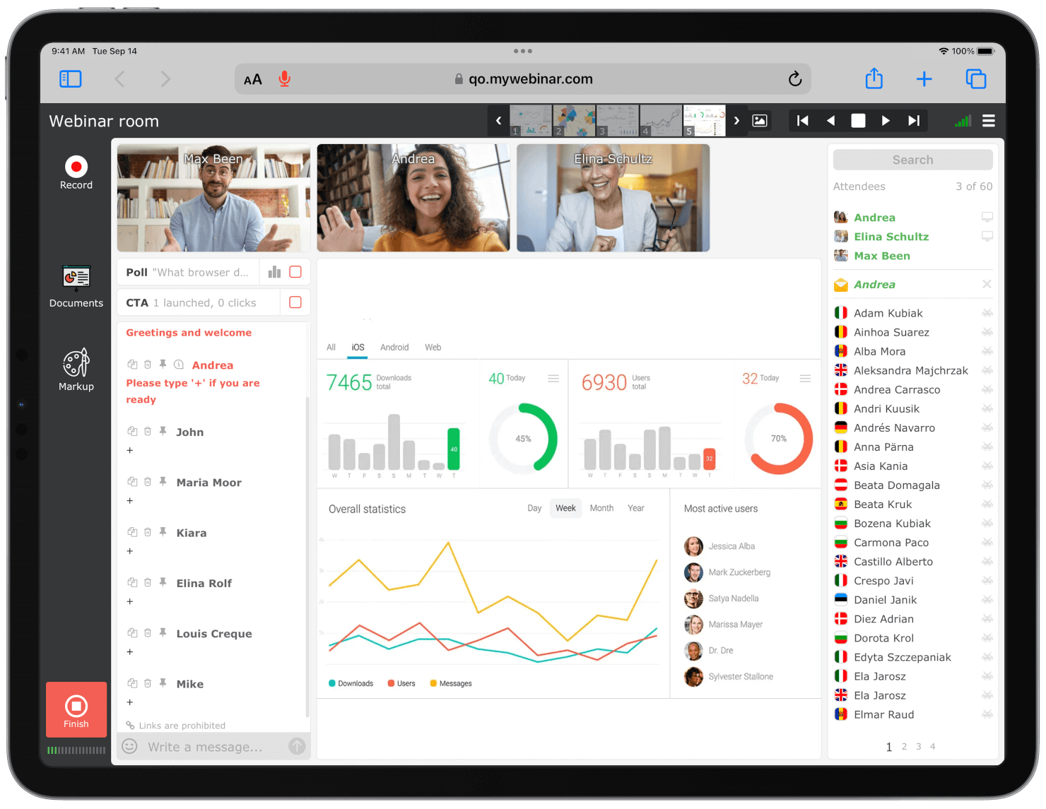 Floating dialogue boxes and media elements