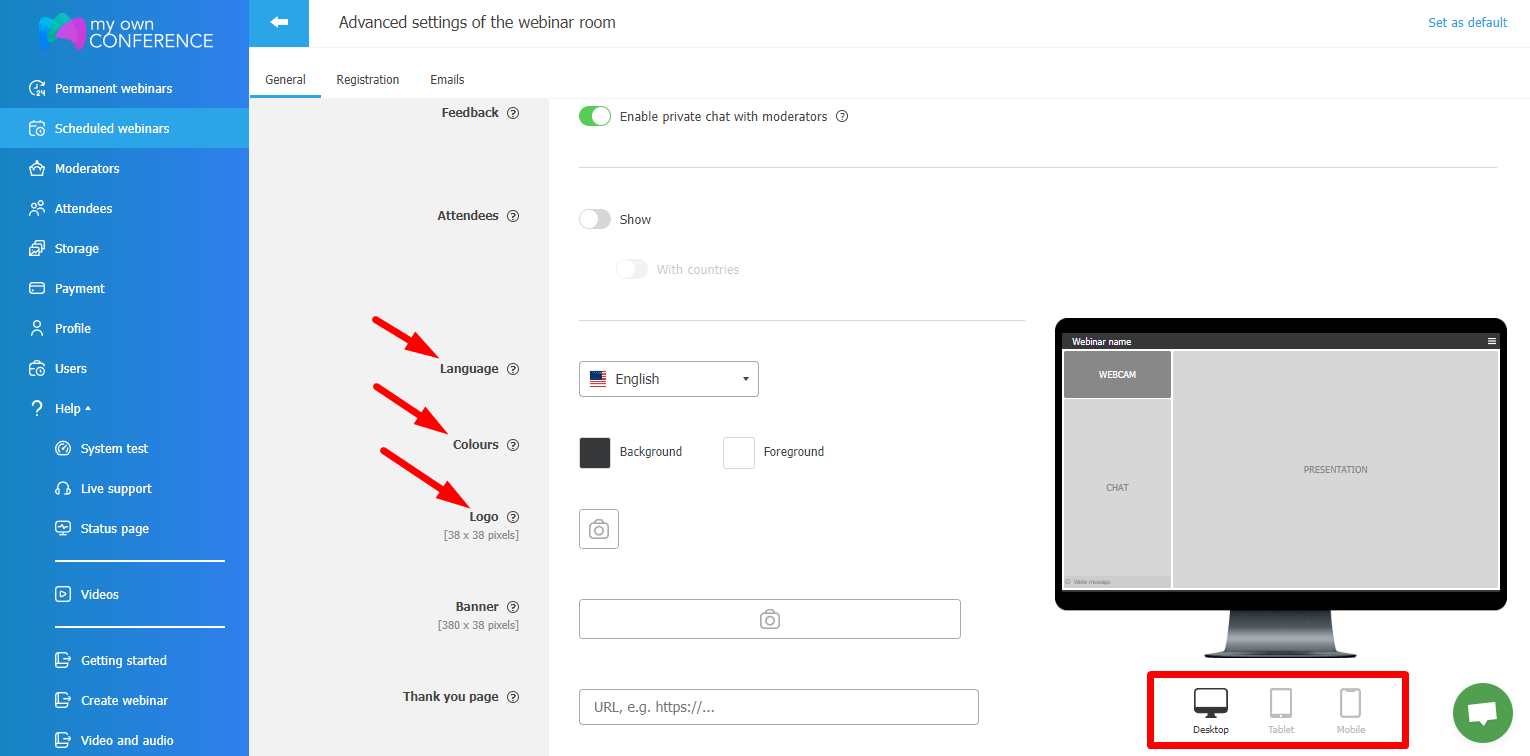 Загальні налаштування автовебінару